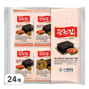 광천김 명란맛 김, 4g, 24개