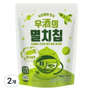 무풍지대 우주의 멸치칩 와사비맛, 2개, 30g