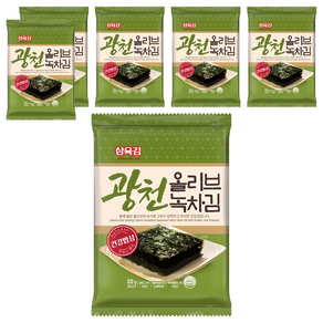 삼육김 광천 올리브녹차김 전장김, 6개, 20g