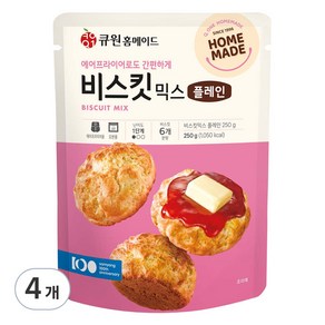 큐원 홈메이드 비스킷믹스 플레인, 250g, 4개