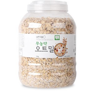 바른곡물 무농약 오트밀, 2kg, 1개