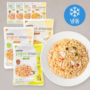 굽네 컬리플라워 닭가슴살 볶음밥 야채맛 200g x 3팩 + 갈릭맛 200g x 2팩 + 커리맛 200g x 2팩 (냉동)