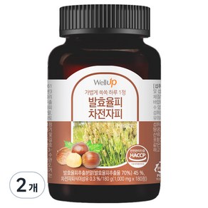 로엘 웰업 모로오렌지 발효율피 차전자피 영양제 180g, 2개, 180정