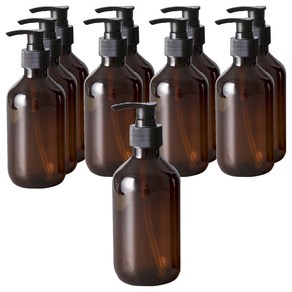 펌프 로션 샴푸 공병 용기 500ml, 갈색(용기), 10개