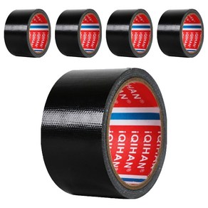 다다 고점도 강력 면 테이프 60mm x 20m, 검정색, 5개