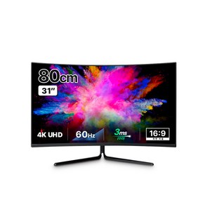 한성컴퓨터 4K UHD 1500R 커브드 모니터, 80cm, TFX32U06V(무결점)