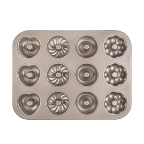 아노마드 4종 마들렌 틀 12구 골드 35.3 x 26.8 x 1.7 cm, 1개