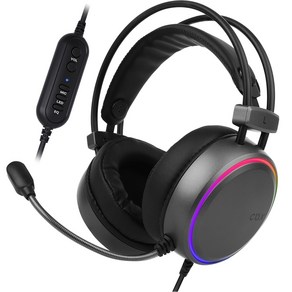 콕스 가상 7.1 ENC EQ RGB 게이밍 헤드셋, Dak Gey, CH43