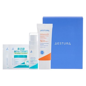 에스트라 더마UV365 장벽수분 무기자차 선크림 SPF50+ PA++++ 40ml + 진정팩 패드 2p + 진정 세럼 5ml 세트, 1세트