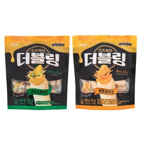 천하장사 더블링 콰트로치즈 소시지 400g + 콘 앤 스윗치즈 400g, 1세트