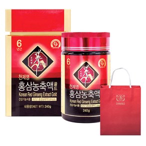 천제명홍삼 홍삼농축액골드 + 쇼핑백, 240g, 1세트