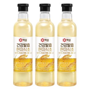 백설 건강발효 현미식초, 3개, 800ml