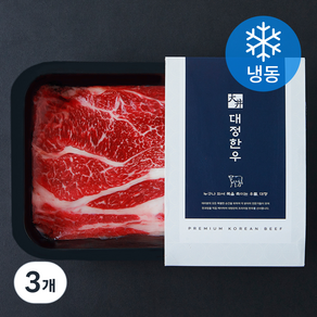 대정 한우 목심 대패 2등급 구이용 (냉동), 300g, 3개