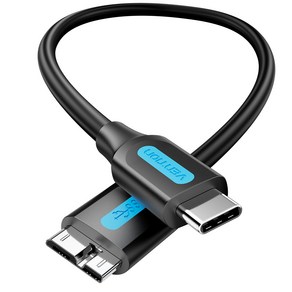 벤션 C 타입 to USB 3.0 마이크로 B 고속 케이블 CQA