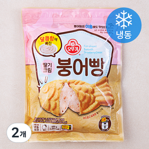 오뚜기 달콤함에 빠진 딸기크림 붕어빵 (냉동), 520g, 2개