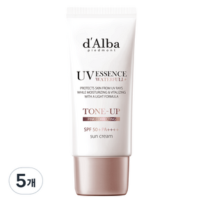 달바 워터풀 톤업 선크림 SPF50+ PA++++, 35ml, 5개