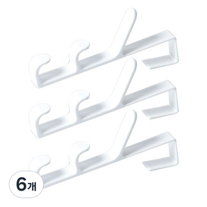 모든양품 도어후크 방문 옷걸이, 랜덤발송, 6개