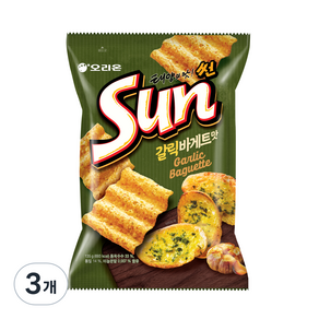 오리온 태양의 맛! 썬 갈릭바게트맛, 135g, 3개