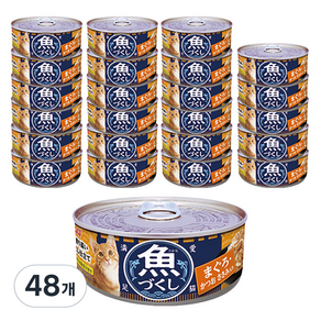 챠오 이나바 고양이 생선가득캔, 혼합맛(참치/가다랑어/닭가슴살), 60g, 48개