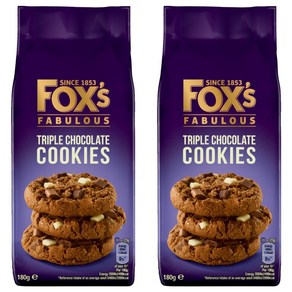 FOXS 트리플 초콜릿맛 쿠키, 180g, 2개