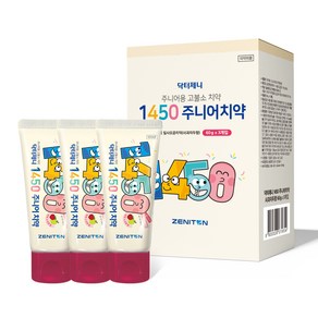 제니튼 닥터제니 1450 고불소 주니어치약, 60g, 3개