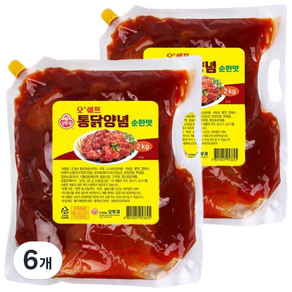 오뚜기 오쉐프 통닭양념 순한맛, 2kg, 6개