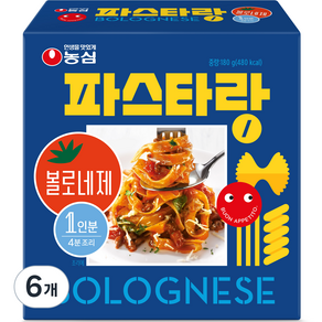 농심 파스타랑 볼로네제, 6개, 180g