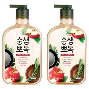 순샘 뽀독 애플향 주방세제, 750ml, 2개