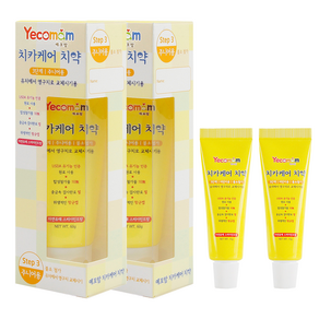 예꼬맘 치카케어 치약 3단계 주니어용 60g + 소형 치약 15g 불소첨가, 75g, 2세트