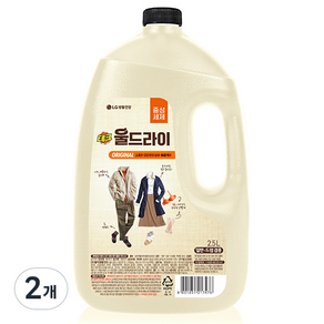 테크 울드라이 중성세제 오리지널 용기, 2.5L, 2개