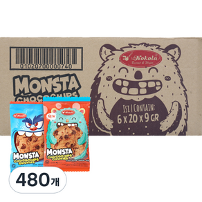 코코라 몬스타 초코칩쿠키, 9g, 480개