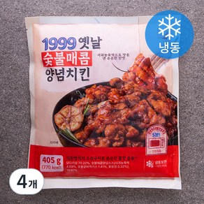 1999 옛날 숯불매콤 양념치킨 (냉동), 405g, 4개