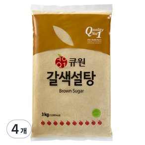 큐원 갈색설탕, 3kg, 4개