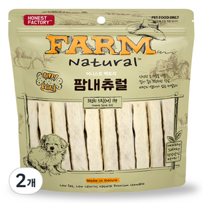 FARM 강아지 내츄럴 크런치스틱 발포 덴탈껌 M 13p, 360g, 2개, 우유