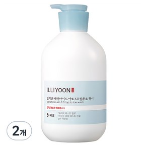 일리윤 세라마이드 아토 6.0 탑투토워시 무향, 1000ml, 2개