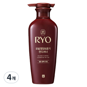 려 클래식 모발영양 윤기 컨디셔너 발효 동백 오일, 4개, 400ml