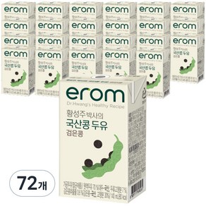 이롬 황성주 국산 검은콩 두유, 140ml, 72개