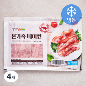 곰곰 온가족 베이컨 (냉동), 1kg, 4개