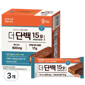 빙그레 더단백 크런치바 초코, 360g, 3개