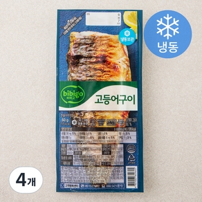 비비고 고등어구이 (냉동), 4개, 60g