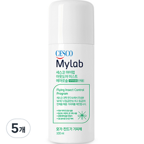 세스코마이랩 아웃도어 미스트 에어로솔 무향 모기기피제, 100ml, 5개
