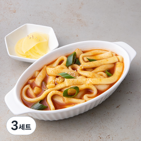 오분떡볶이 납작 + 단무지 4인분 세트 오리지널맛, 3세트