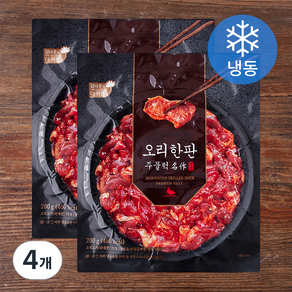 김나운더키친 오리한판 주물럭 (냉동), 200g, 4개