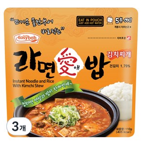 이지밥 라면애밥 김치찌개, 110g, 3개