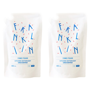 FRANKLIIN 유아용 주방세제 리필, 2개, 450ml