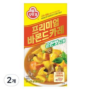 오뚜기 프리미엄 바몬드 카레 순한맛 고형, 200g, 2개