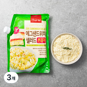 쉐프엠 에그샌드위치샐러드 콘감자, 1kg, 3개