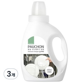 뽀숑 식기세척기 액상형 세제 650ml, 3개