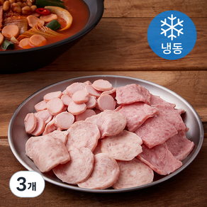 웰쿠스 부대찌개 모듬햄 (냉동), 1kg, 3개