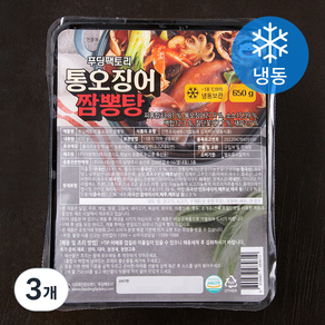 푸딩팩토리 통오징어 해물짬뽕탕 밀키트 (냉동), 650g, 3개